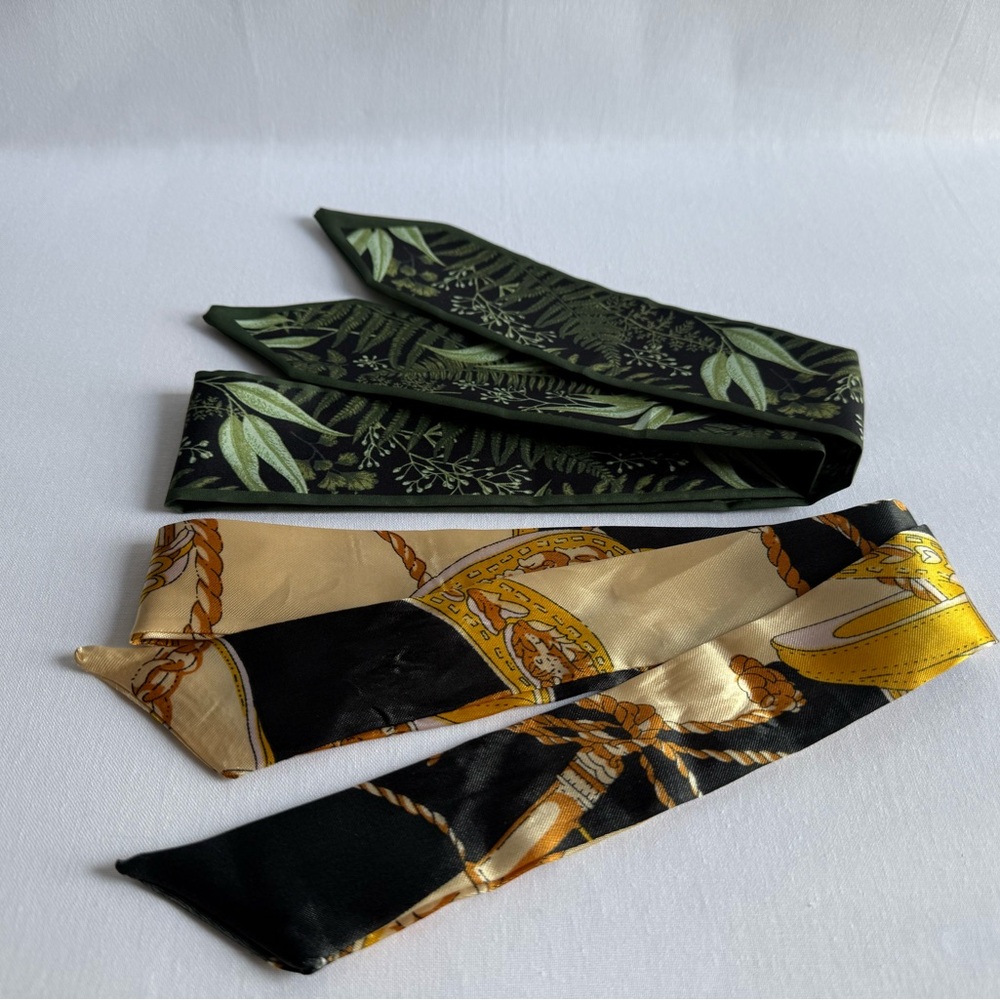 Bag accessories unbranded 2 scarfs and 1 chain set - Picture 2 of 6